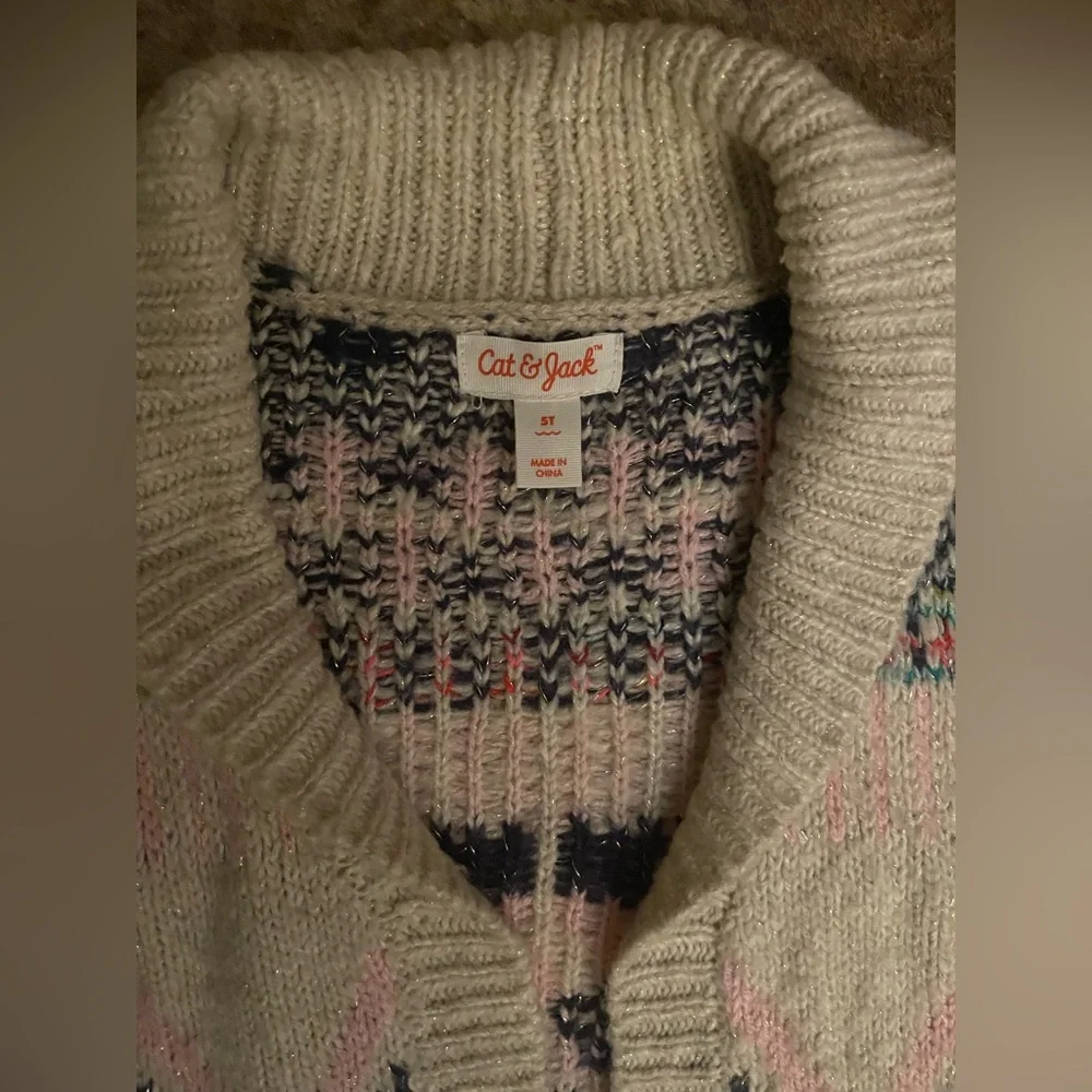 Cat & Jack Multicolor Patterned Cardigan - Picture 2 of 2
